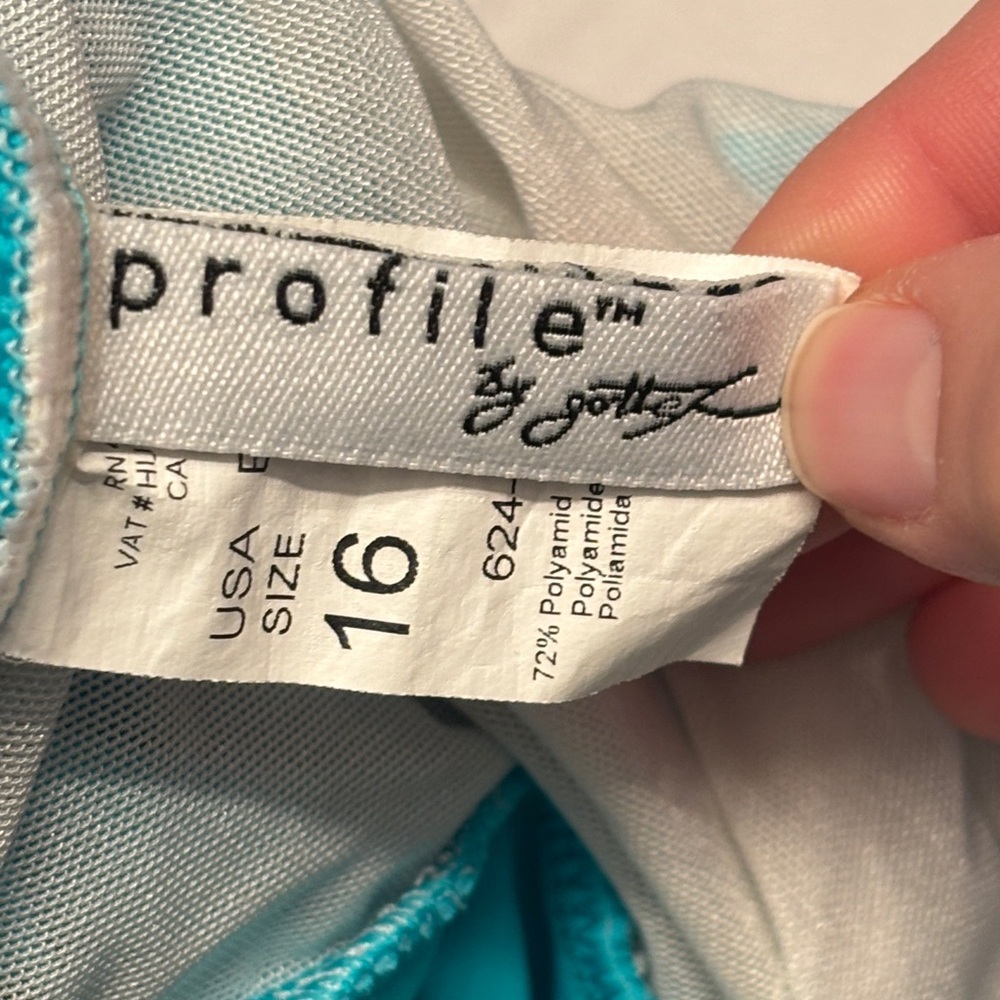 Turquoise Ruched Swimsuit - Picture 8 of 11